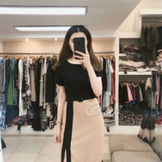 Đầm ôm xẻ tà
