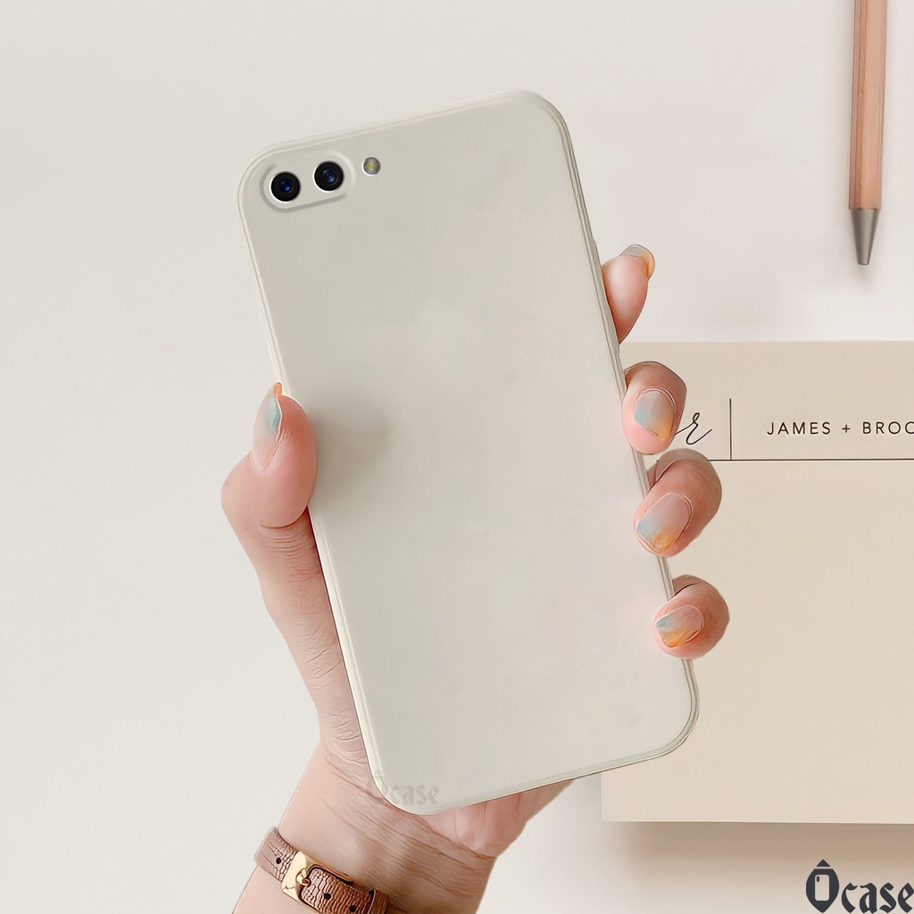 Ốp lưng Oppo A3s / A5 / A12E / A1k / Realme C2 / Ax5 gấu cạnh viền vuông có bảo vệ camera