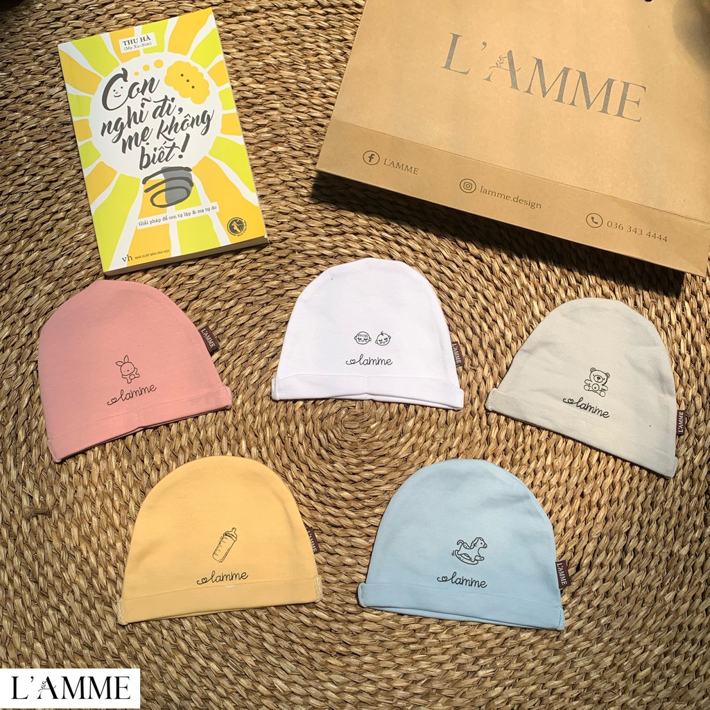 Mũ vải sơ sinh cho bé trai/bé gái siêu thoáng mát thiết kế bởi LAMME