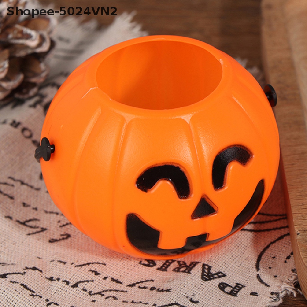 [Mới &amp; Halloween] Xô Nhựa Đựng Bí Ngô Trang Trí Halloween