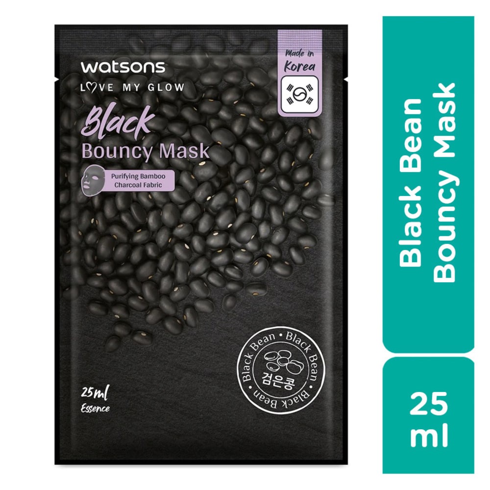 Mặt Nạ Watsons Black Bouncy Mask Black Bean Giúp Da Căng Mịn 25ml