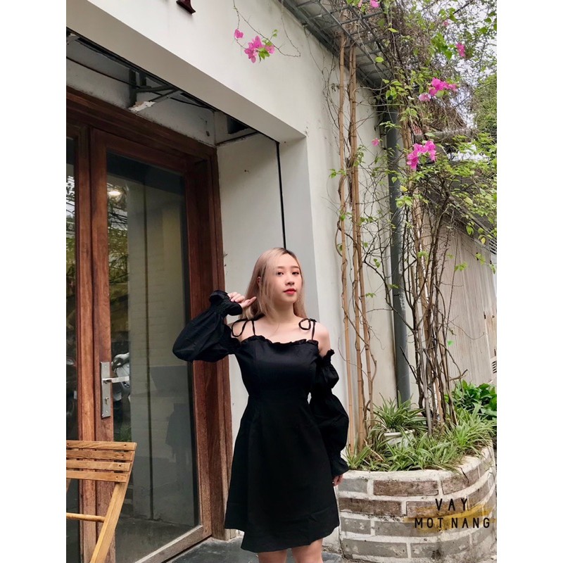 Váy Trễ vai thắt ngực tiểu thư | BigBuy360 - bigbuy360.vn