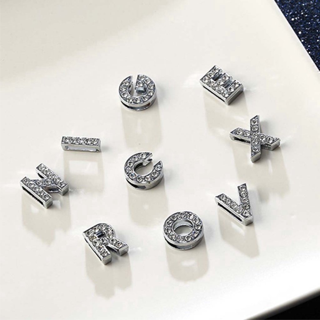 Mặt Chữ Cái Đính Đá Làm Vòng Tay Hoặc Dây Chuyền