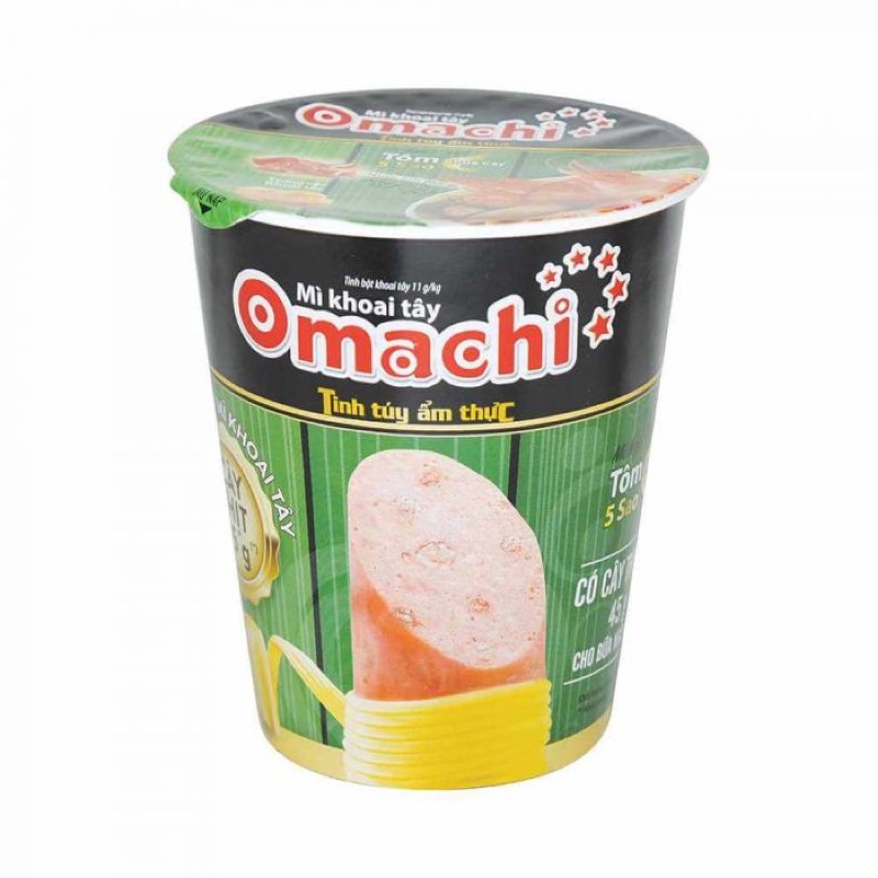 Mì ly Omachi tôm chua cay có cây thịt 45g