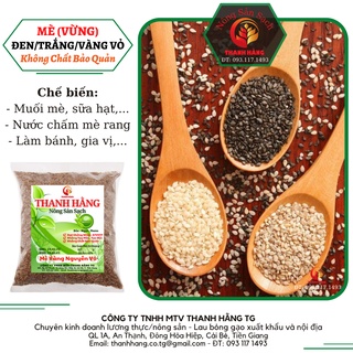 Mè đen mè trắng mè vàng nguyên vỏ hữu cơ thanh hằng 500g vừng đen trắng vàng organic nông sản sạch
