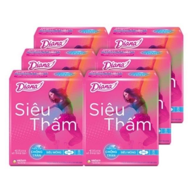 Combo 6 gói băng vệ sinh Diana