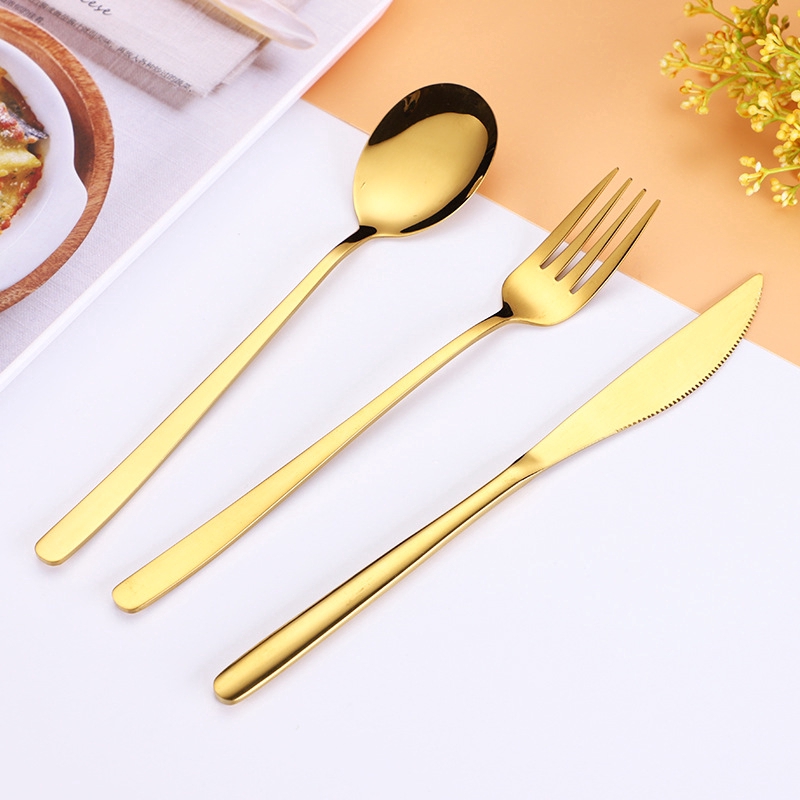 Bộ 3 dụng cụ dao muỗng nĩa bằng thép không gỉ chuyên dụng sang trọng