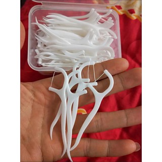 50c Tăm Chỉ nha khoa niềng răng. san hàng #niềng răng #vệsinhrăngmiệng