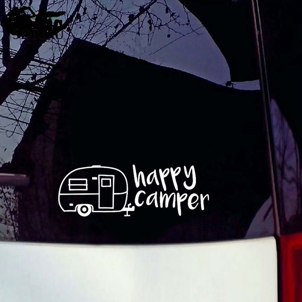 Decal dán trang trí " Happy Camping " cho xe hơi / xe tải