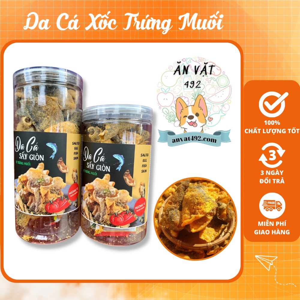 Da Cá Xốc Trứng Muối Hũ Pet 250g Thơm Ngon Tiện Lợi - Ăn Vặt 492