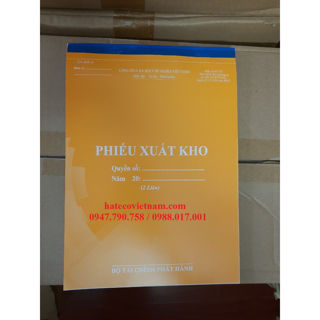 Phiếu Xuất kho A4 100 tờ LOẠI 1 (không cần dùng giấy than)