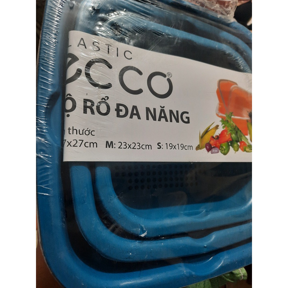 Bộ rổ 6 món kèm chậu nhựa cao cấp đựng dồ ECCO
