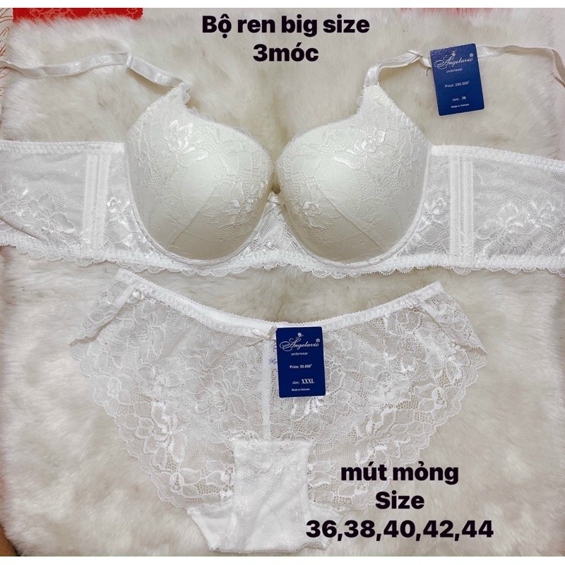 Set ren bigsize 3 khoá gài cup c tạo khe