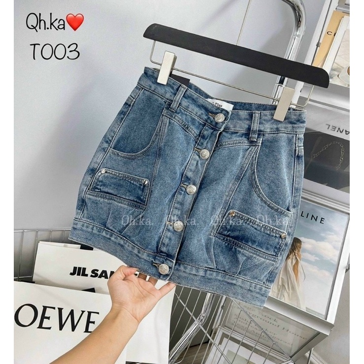 CHÂN VÁY JEANS CÚC TÚI HỘP LOẠI 1 MS32027