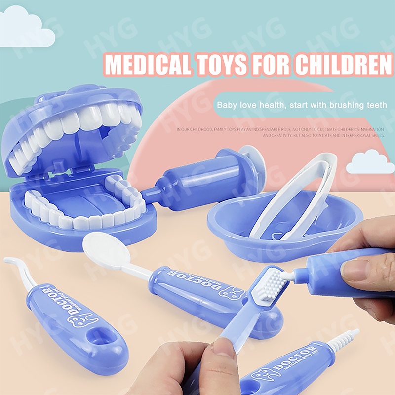 Bộ đồ chơi 9 món HYG Toys giả làm nha sĩ mang tính giáo dục dành cho trẻ em