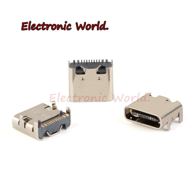 Bộ 5 Đầu Nối USB 3.1 Type-C 16-Pin Female Cho Cổng Sạc Điện Thoại