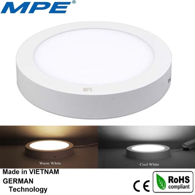 Đèn led âm trần siêu mỏng MPE RPL-6T - 6W tròn 12W