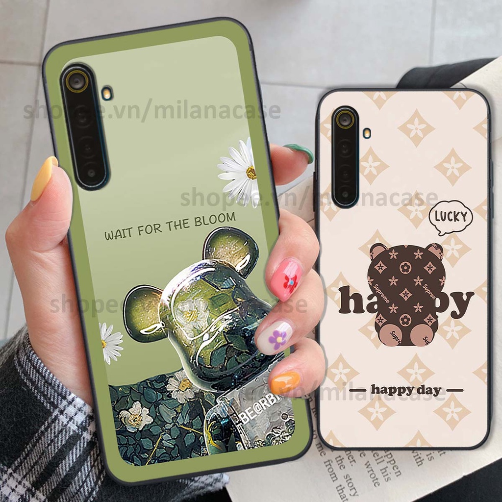Ốp Realme 6 / 6 Pro gấu be@rBrick gấu Teddy Kaws siêu đẹp, phong cách, cá tính