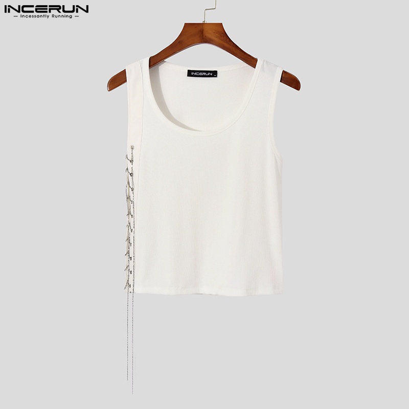 Áo ba lỗ INCERUN sát nách cột dây thời trang mùa hè cho nam