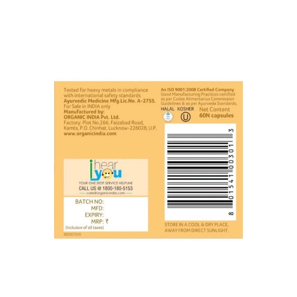 Viên uống đẹp da Beautiful Skin Organic India 60 viên