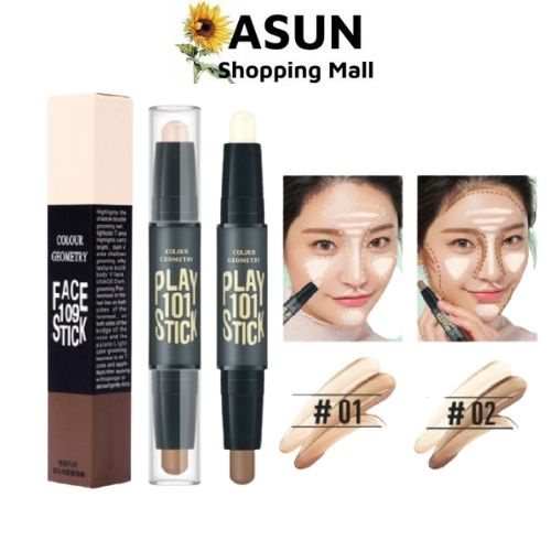 Bút Tạo Khối, Che Khuyết Điểm 2 Đầu Tiện Lợi Face 109 Stick Lameila