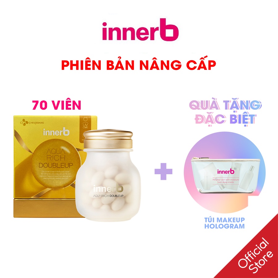 [Mã COSDEP -8% ĐH250k] Viên Uống Cấp Nước Và Collagen InnerB Aqua Rich Double Up 70 viên