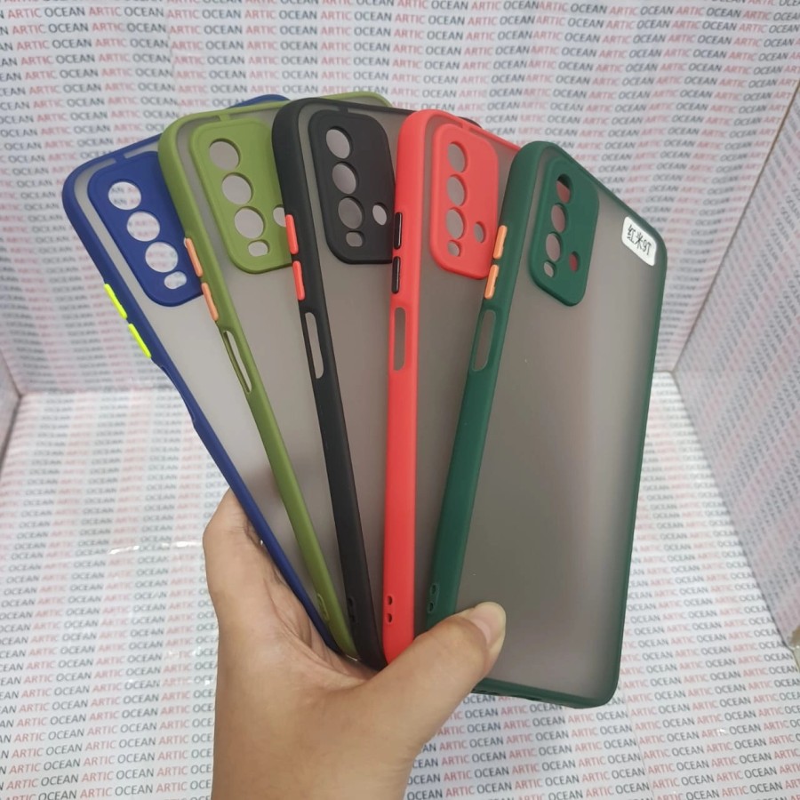 Ốp lưng trong nhám viền màu cho điện thoại Xiaomi Redmi 9C Redmi 9T Redmi 8 Redmi Note 10 pro Redmi Note 3 pro