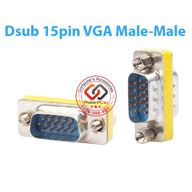Đầu nối cáp VGA đực-đưc (male to male)