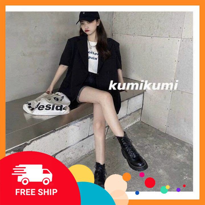 Áo BLAZER TAY NGẮN túi nắp, áo vest khoác ngoài trơn, áo vest 1 lớp style Hàn Quốc, QUYNHANHPUKA | BigBuy360 - bigbuy360.vn