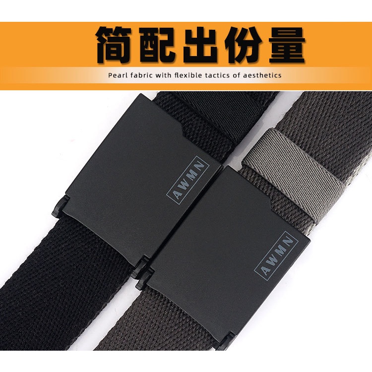 Thắt Lưng Nylon Khóa Nhựa Hai Mặt Không Có Kim Loại Màu Sắc Dành Cho Nam Nữ