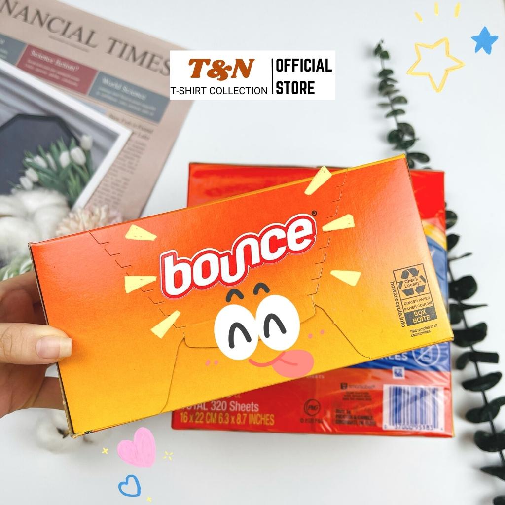 Giấy thơm quần áo BOUNCE Mỹ 1 hộp 160 tờ và 1 cặp 320 tờ, hương outdoor fresh giúp làm mền vải thơm mát khử mùi ẩm mốc