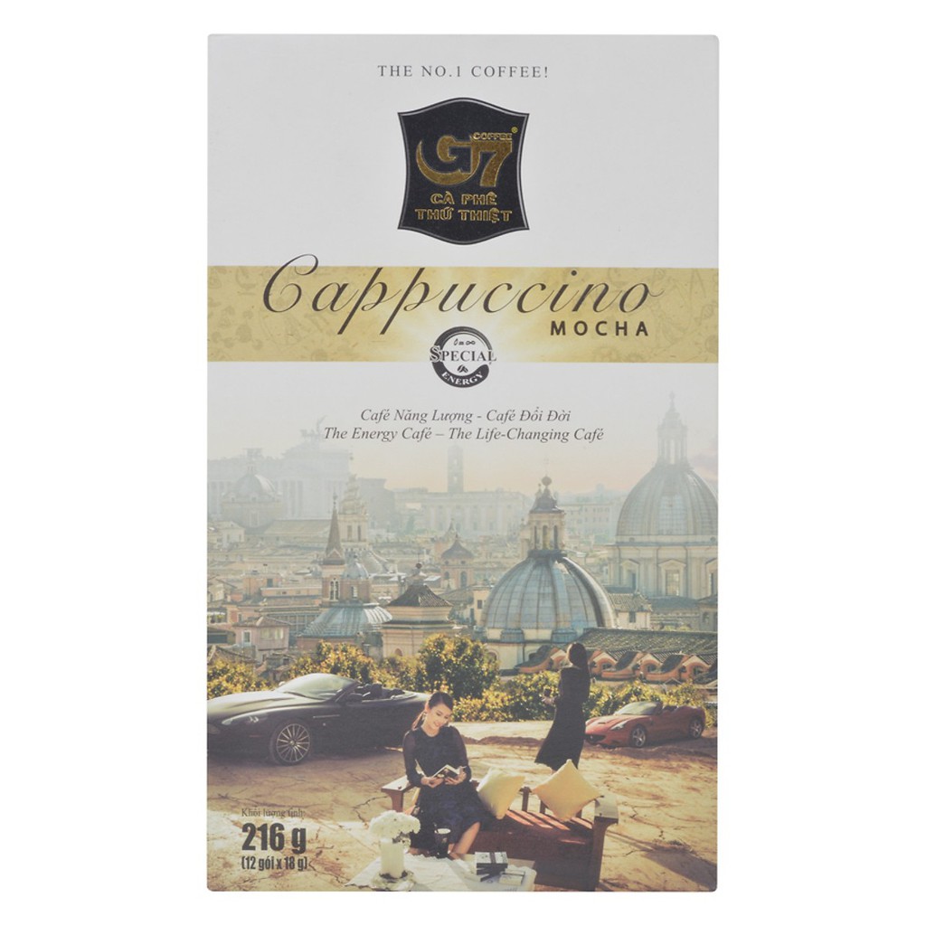 Cà phê G7 Cappuccino Hương Mocha Trung Nguyên (hộp 12 gói x 18g/gói)