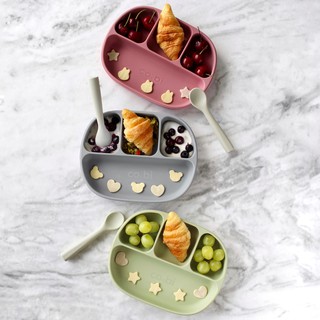 KHAY ĂN DẶM CÓ ĐẾ HÍT CHỐNG ĐỔ AN TOÀN CHO BÉ CO&BI - CHẤT LIỆU 100% SILICONE CAO CẤP