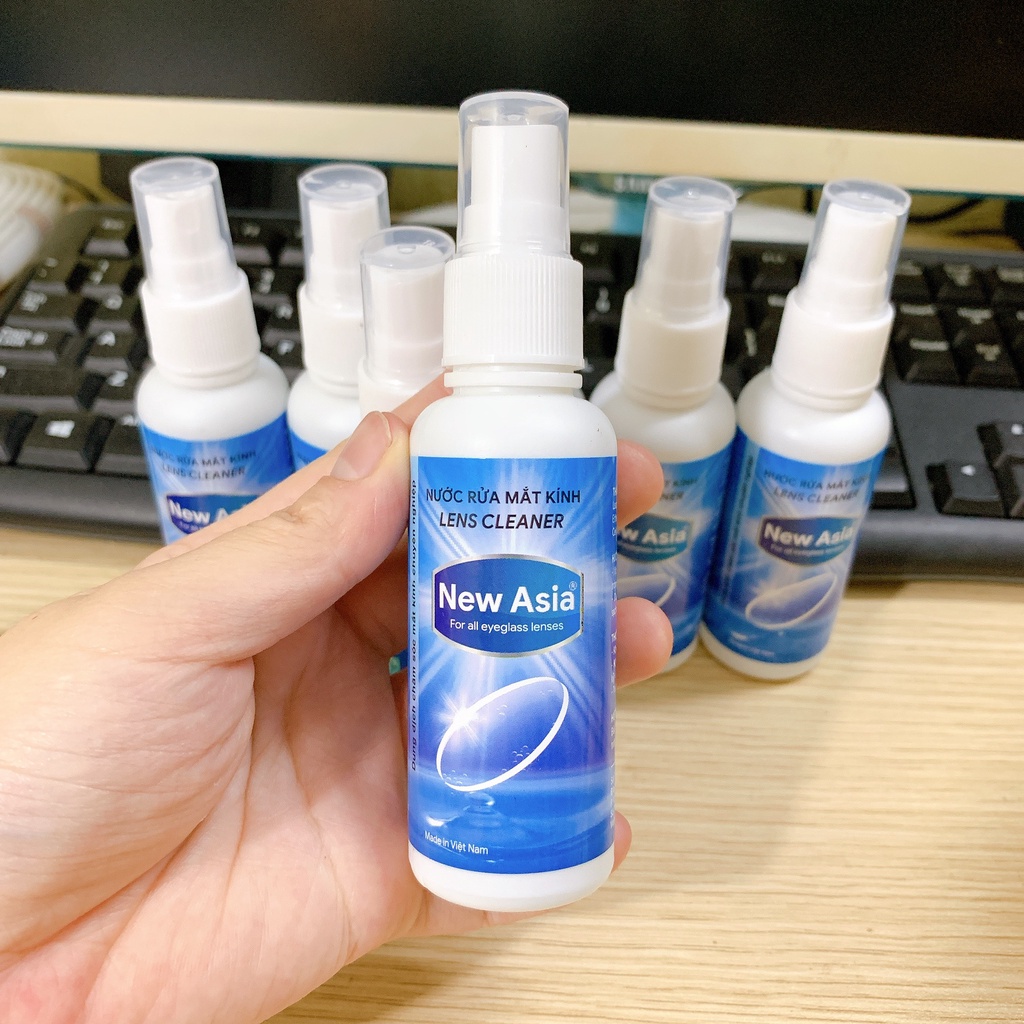 Nước rửa kính mắt dạng xịt lens cleaner New Asia 60ml