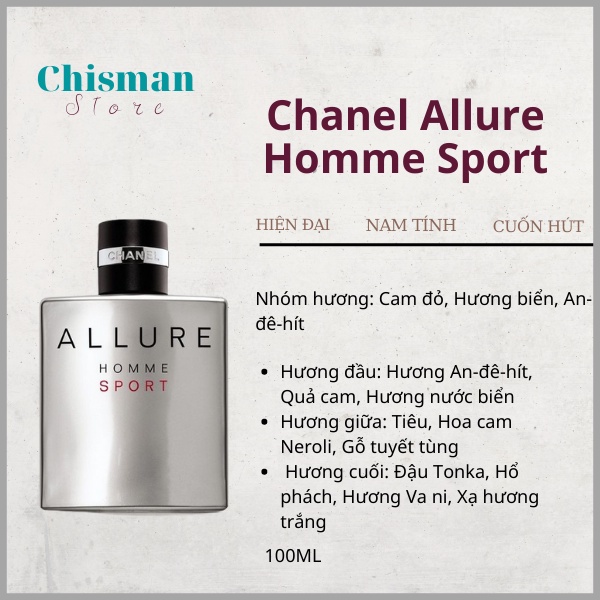 Nước Hoa Nam Allure Homme Sport 100ml đẳng cấp phái mạnh siêu cuốn hút,độ lưu hương lâu- Chisman