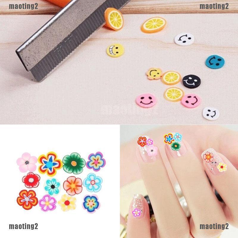 ☼1000 nhãn tự dán móng tay bằng đất sét polyme