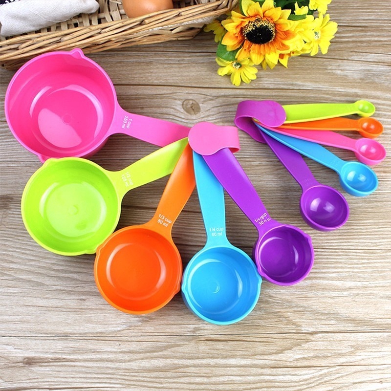 5 chiếc / bộ Thìa đo Đầy màu sắc Dụng cụ nhà bếp
