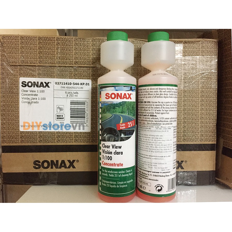 Nước rửa kính đậm đặc SONAX Clear view 1:100 concentrate, 250ml