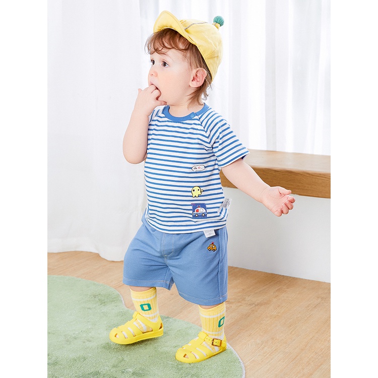 Quần short họa tiết ô tô mặc hè chất thun mềm mịn dành cho bé trai từ 6 tháng đến 4 tuổi 200222110104