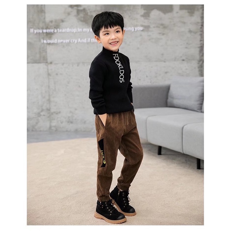 Quần Nhung Thiết Kế Mới Kiểu Dáng Đơn Giản Thời Trang Mùa Xuân Thu Dành Cho Bé Trai