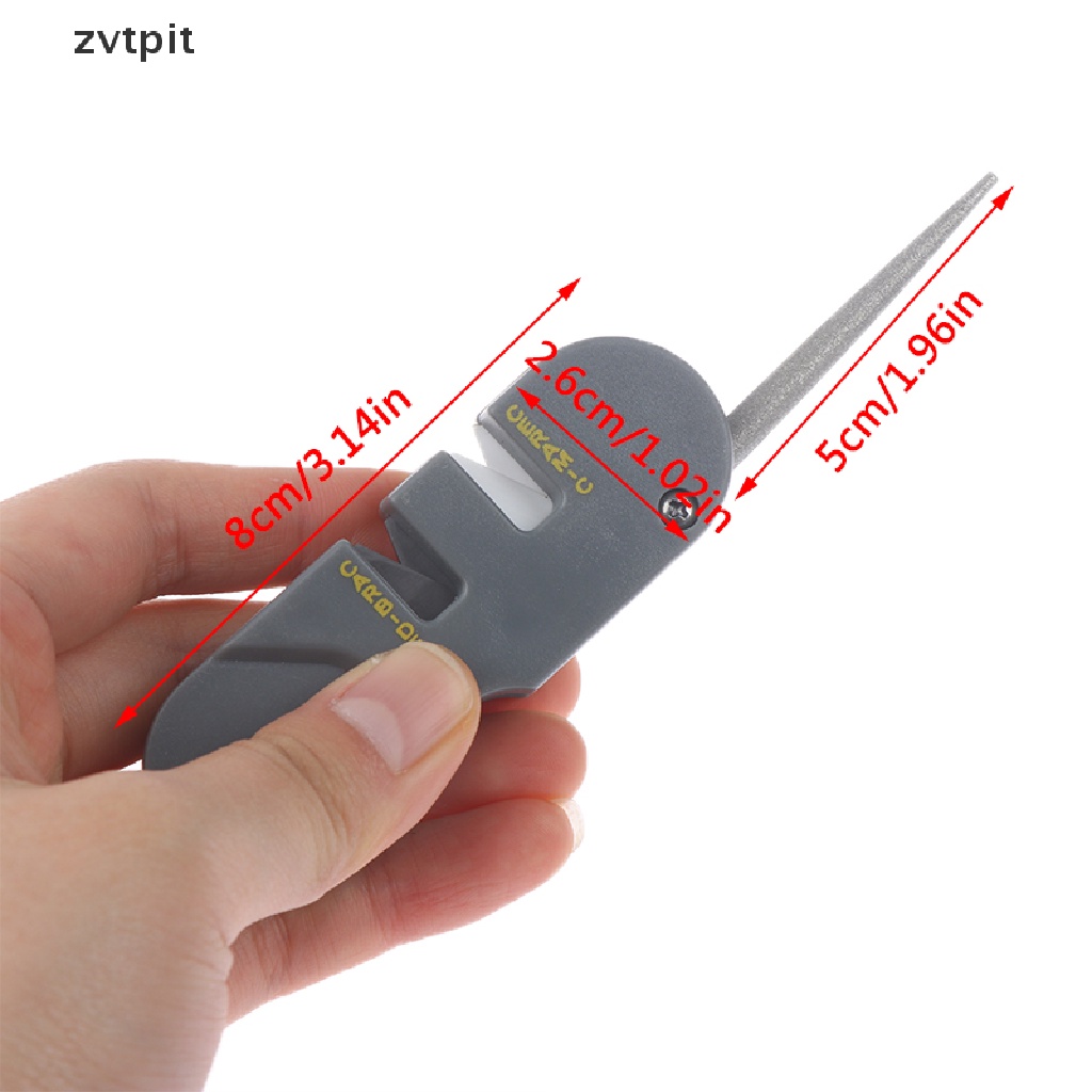 [ZVPT] Outdoor Pocket EDC Folding Knife Sharpener Ceramic Carbide Diamond Tapered Tools DSF