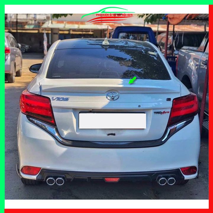 Đuôi gió sau xe liền cốp Vios 2014-2018 hàng mộc chưa sơn