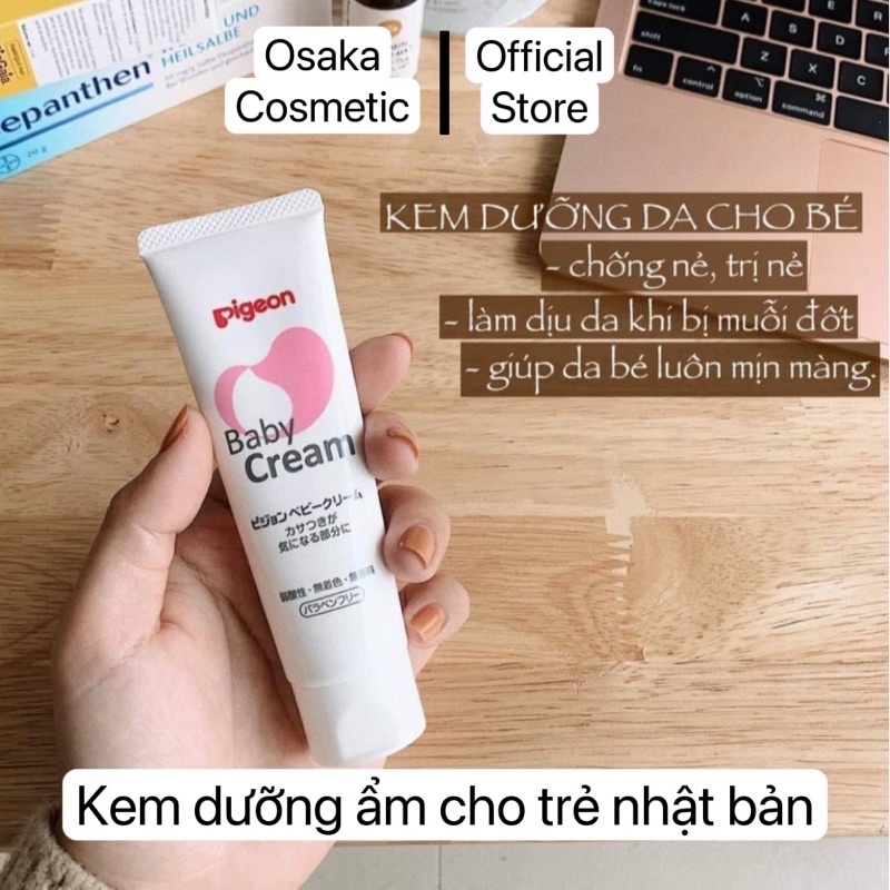 [Hàng Nhật] Kem nẻ Pigeon Baby Cream 50G dưỡng ẩm cho bé (Japan)