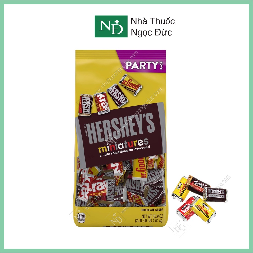 Kẹo socola Mỹ Hershey's Miniatures túi 1,01kg
