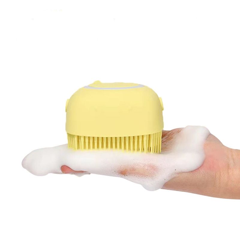 Bàn Chải Tắm Cho Cún Mèo Bằng Silicon Massage Mềm Mại