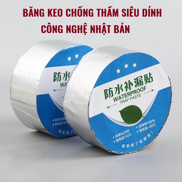 Băng keo chống thấm - dính mọi vật liệu siêu dính siêu đàn hồi, chống thấm trên mọi bề mặt mái tôn trần sàn nhà