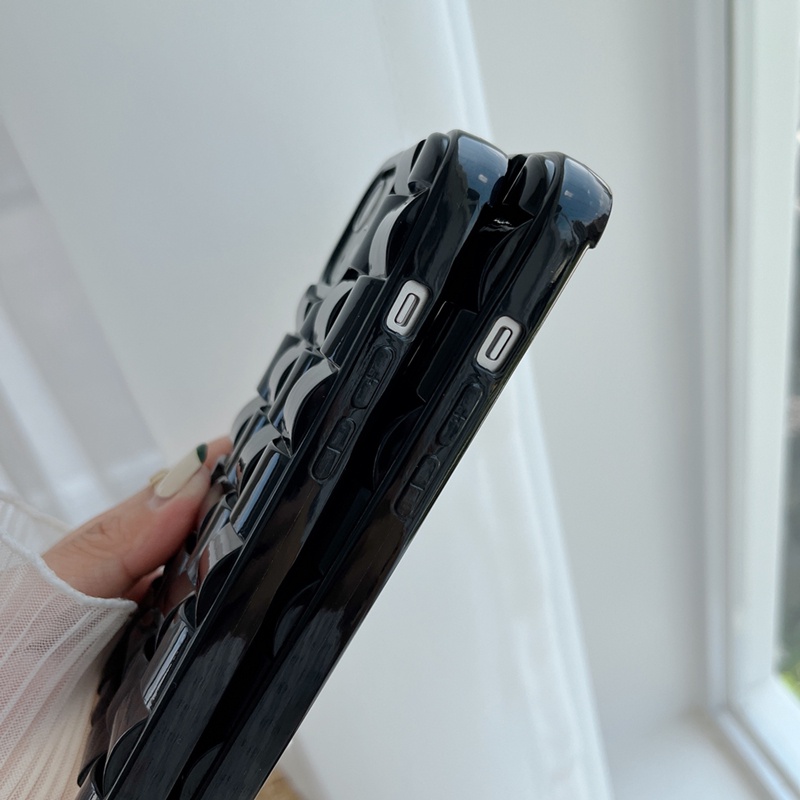 Ốp Điện Thoại Chống Sốc Họa Tiết Dệt 3D Thân Thiện Với Da Cho iPhone 14 13 12 11 Pro Max XS XR X 8 7 Plus Chống Rơi