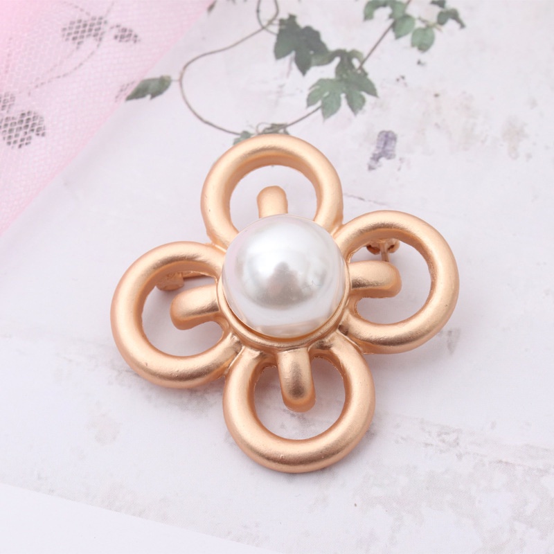 Trâm Cài Áo Hình Hoa Bằng Hợp Kim Đính Ngọc Trai Tinh Tế Thời Trang