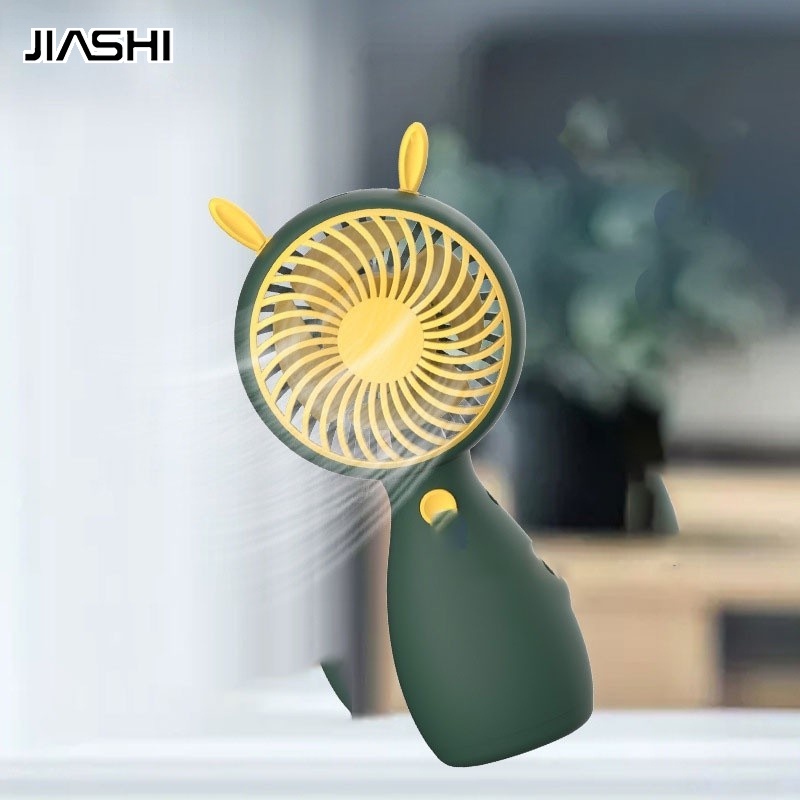 Quạt cầm tay Jiashi mini sạc USB không ồn gió mạnh cho sinh viên dễ mang theo