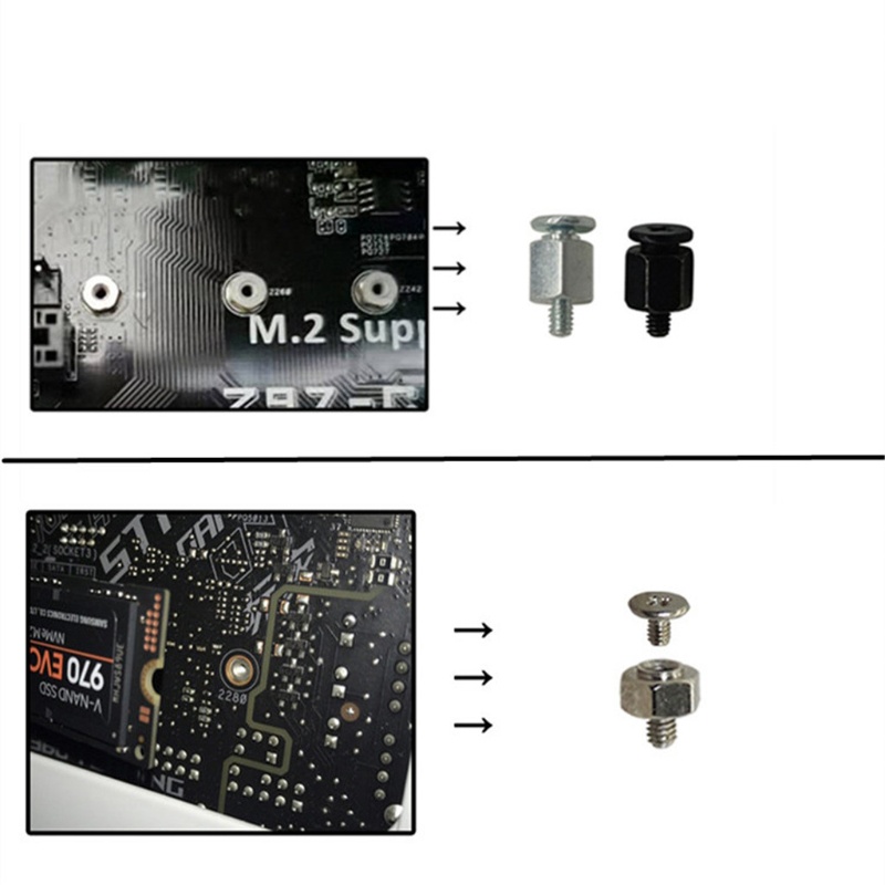 Set ốc vít và tua vít nam châm lắp SSD M.2 dành cho bo mạch chủ Asus thủ công